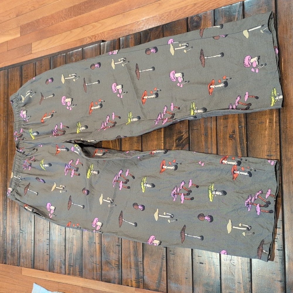 The Brightside Magic Mushroom Lounge Pants Pajama Linen Blend - Picture 2 of 7
